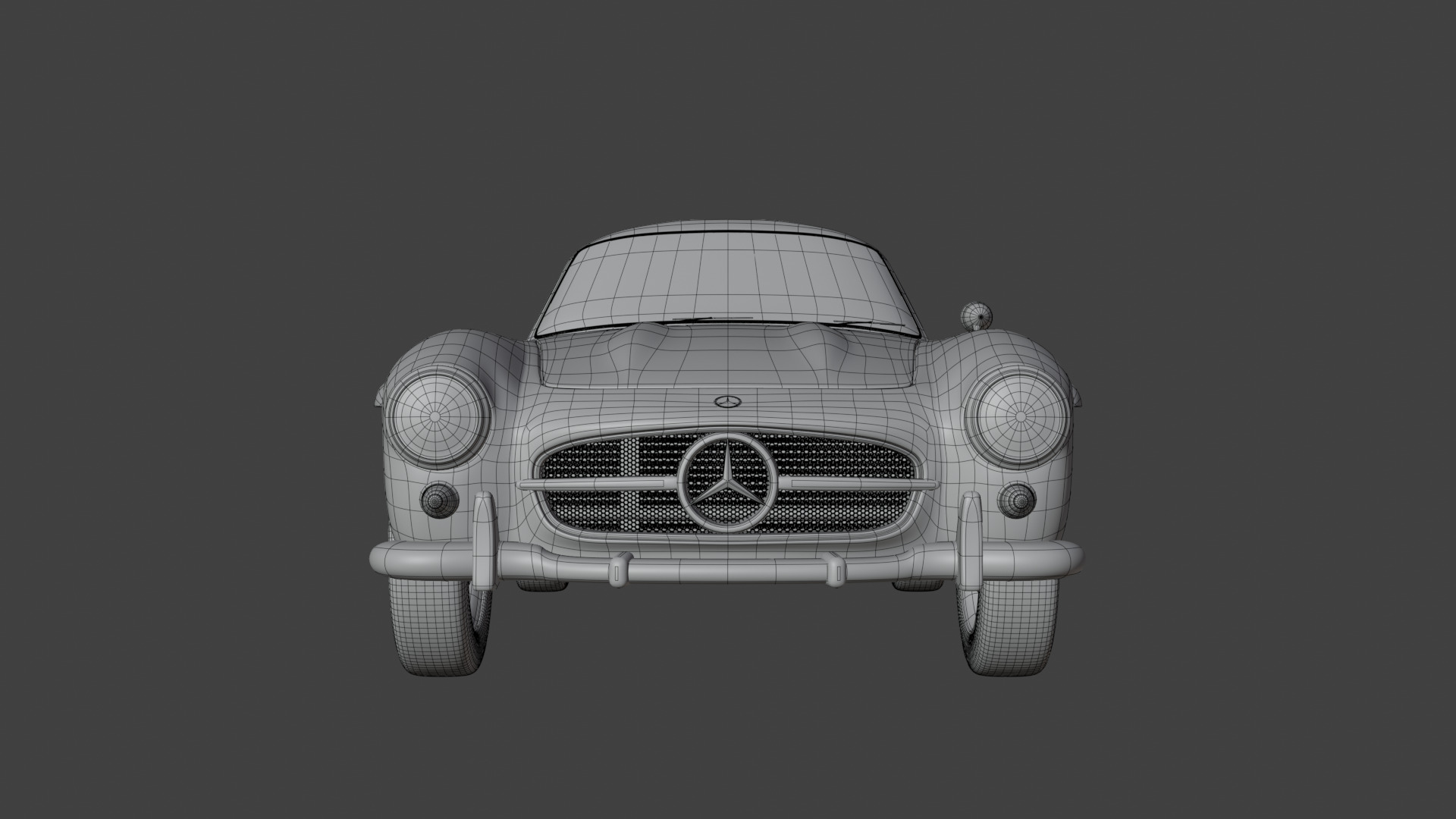 Mercedes Benz 300 SL Low-poly 3D model_38