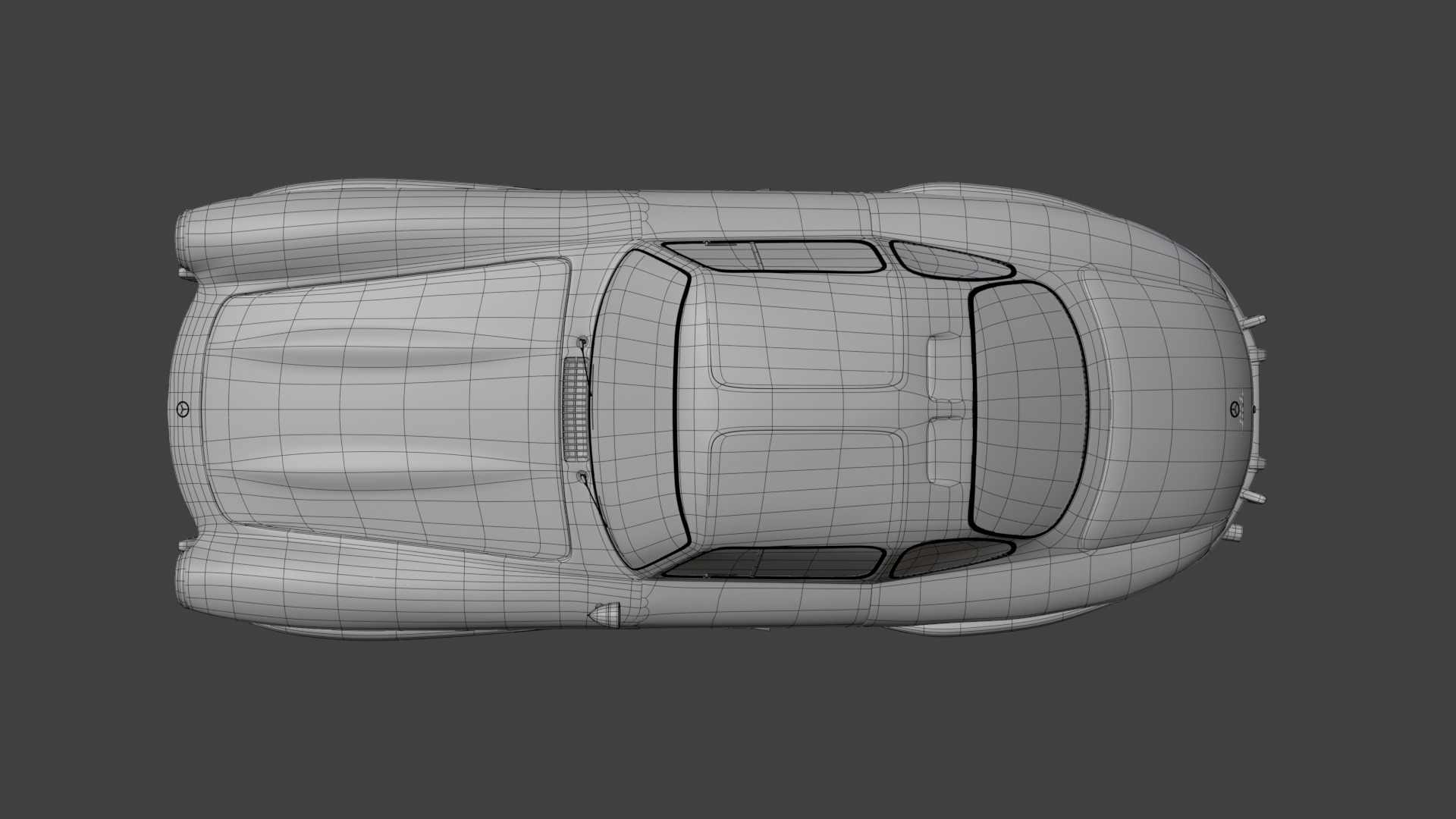 Mercedes Benz 300 SL Low-poly 3D model_36