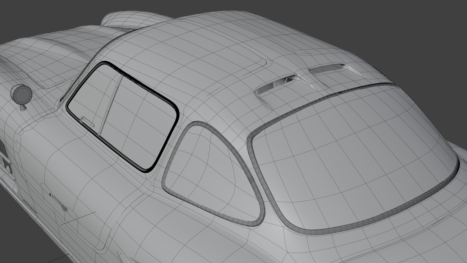 Mercedes Benz 300 SL Low-poly 3D model_41