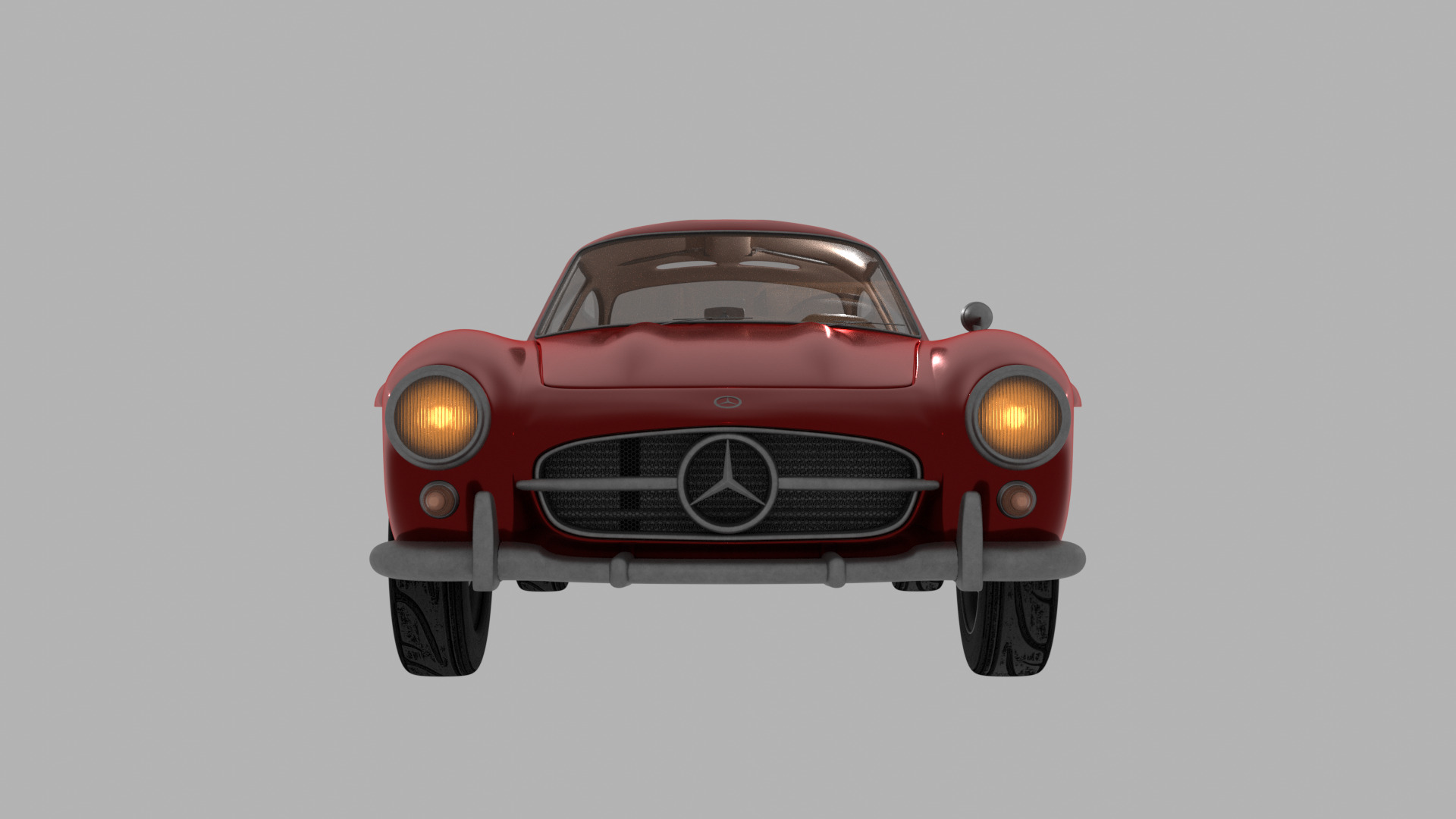 Mercedes Benz 300 SL Low-poly 3D model_4