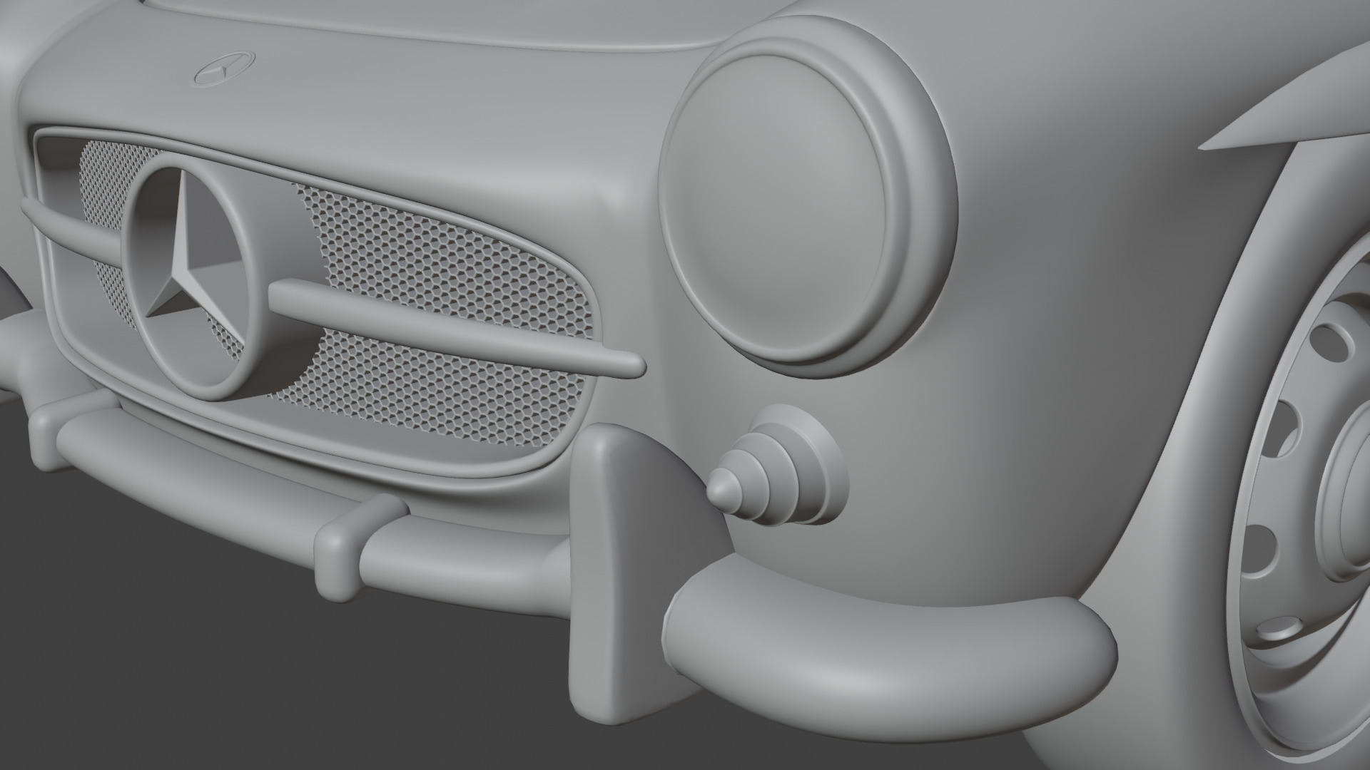 Mercedes Benz 300 SL Low-poly 3D model_26