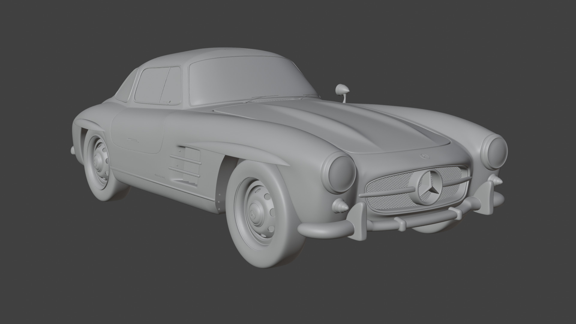 Mercedes Benz 300 SL Low-poly 3D model_17