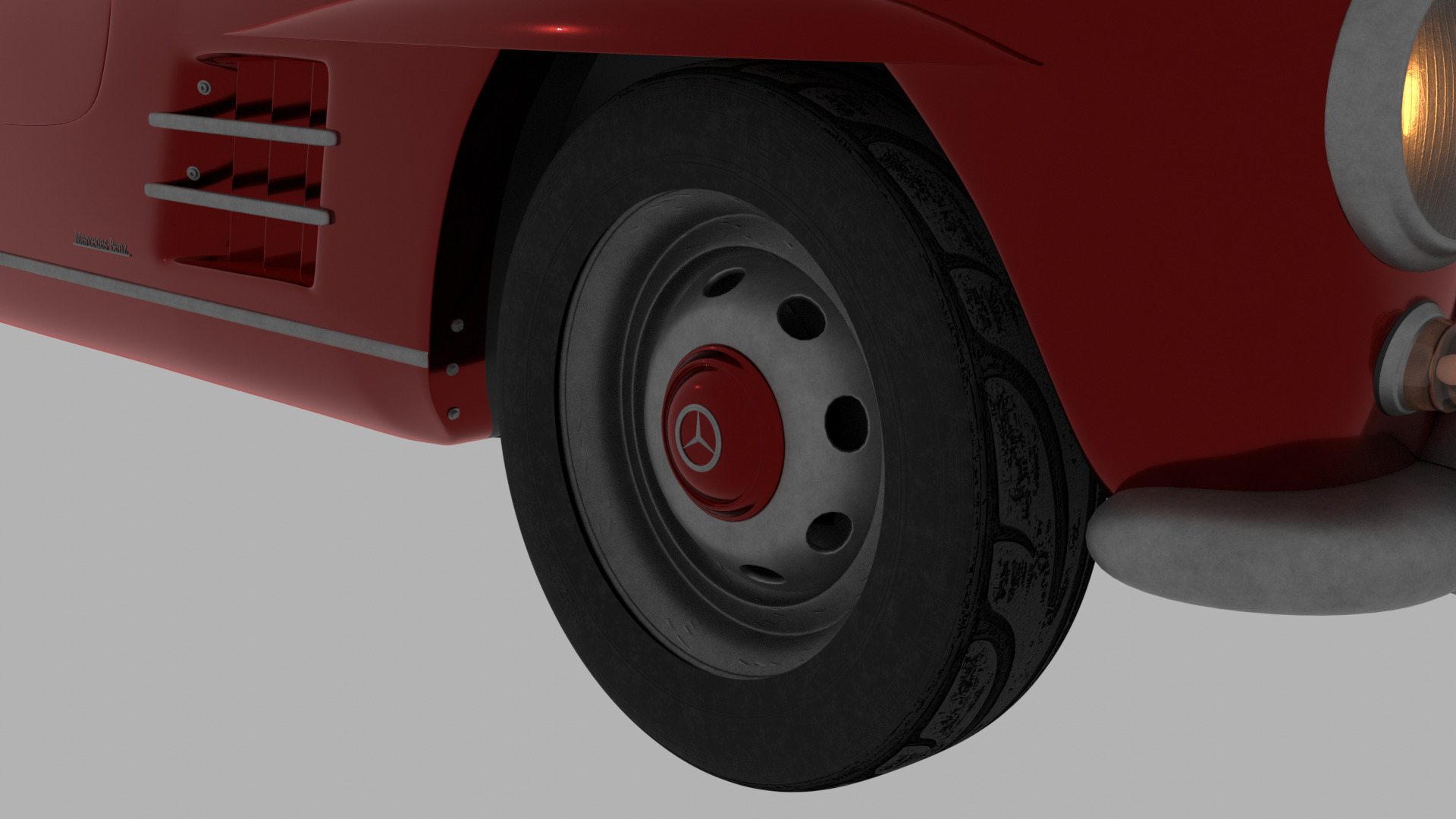 Mercedes Benz 300 SL Low-poly 3D model_12