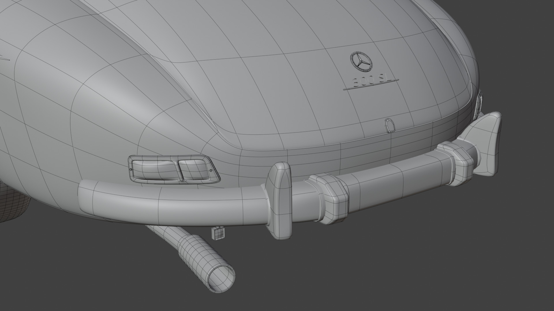 Mercedes Benz 300 SL Low-poly 3D model_42