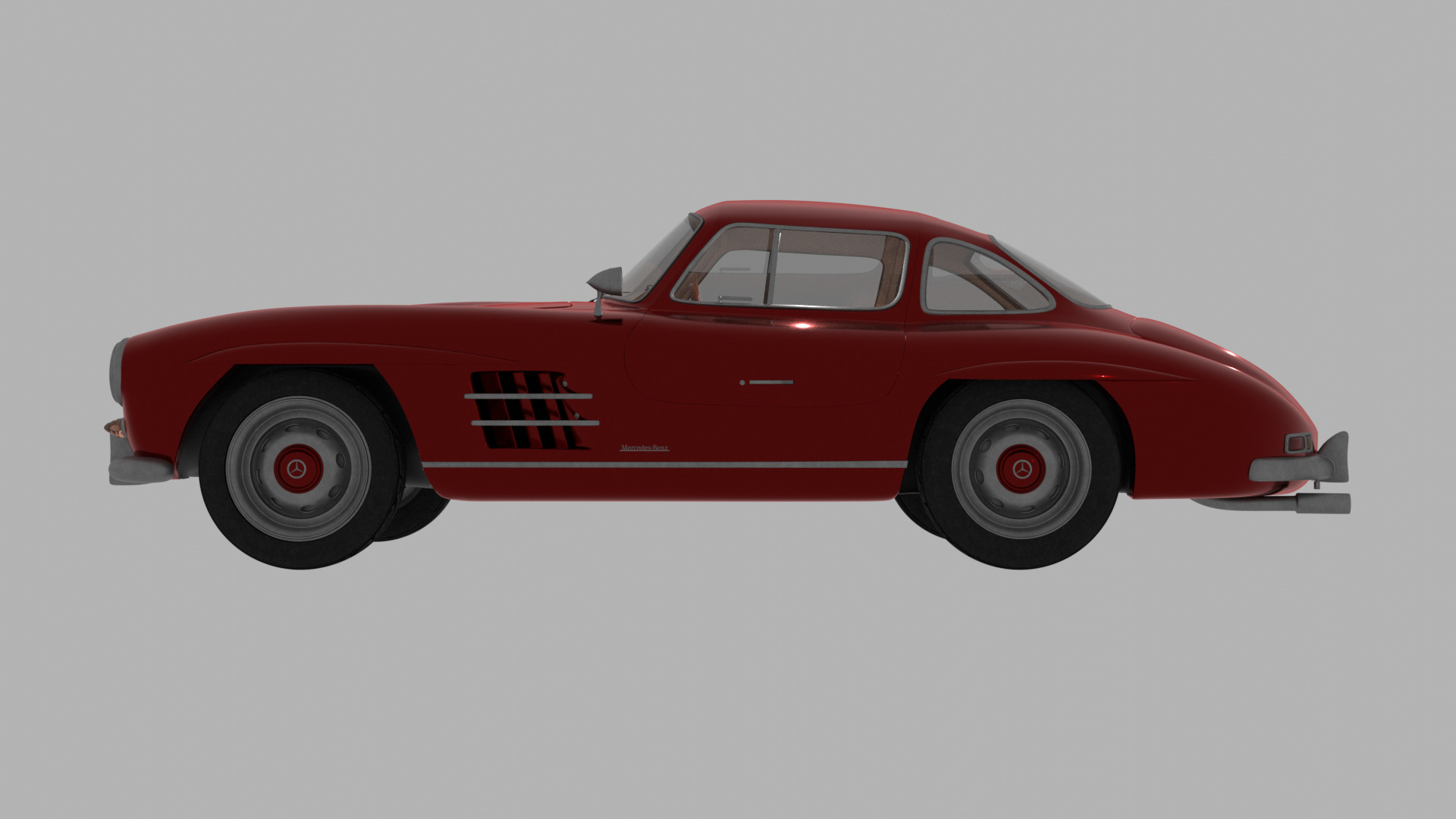 Mercedes Benz 300 SL Low-poly 3D model_3