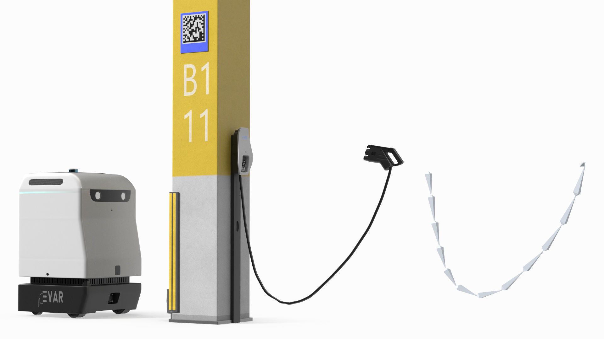 EVAR Parky Charging Robot Rigged 3D model_1