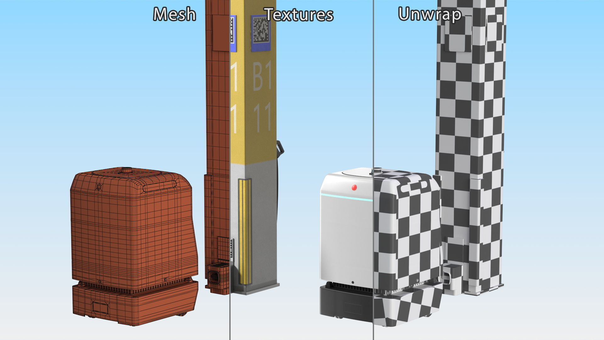 EVAR Parky Charging Robot Rigged 3D model_10