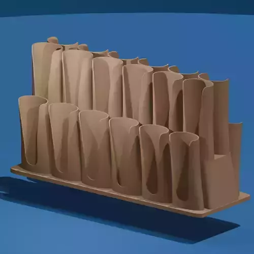 Double Deck Paint Tube Holder 3D print model