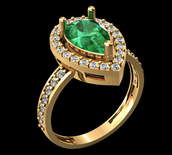 Emerald Elegance Drop service 3D print model