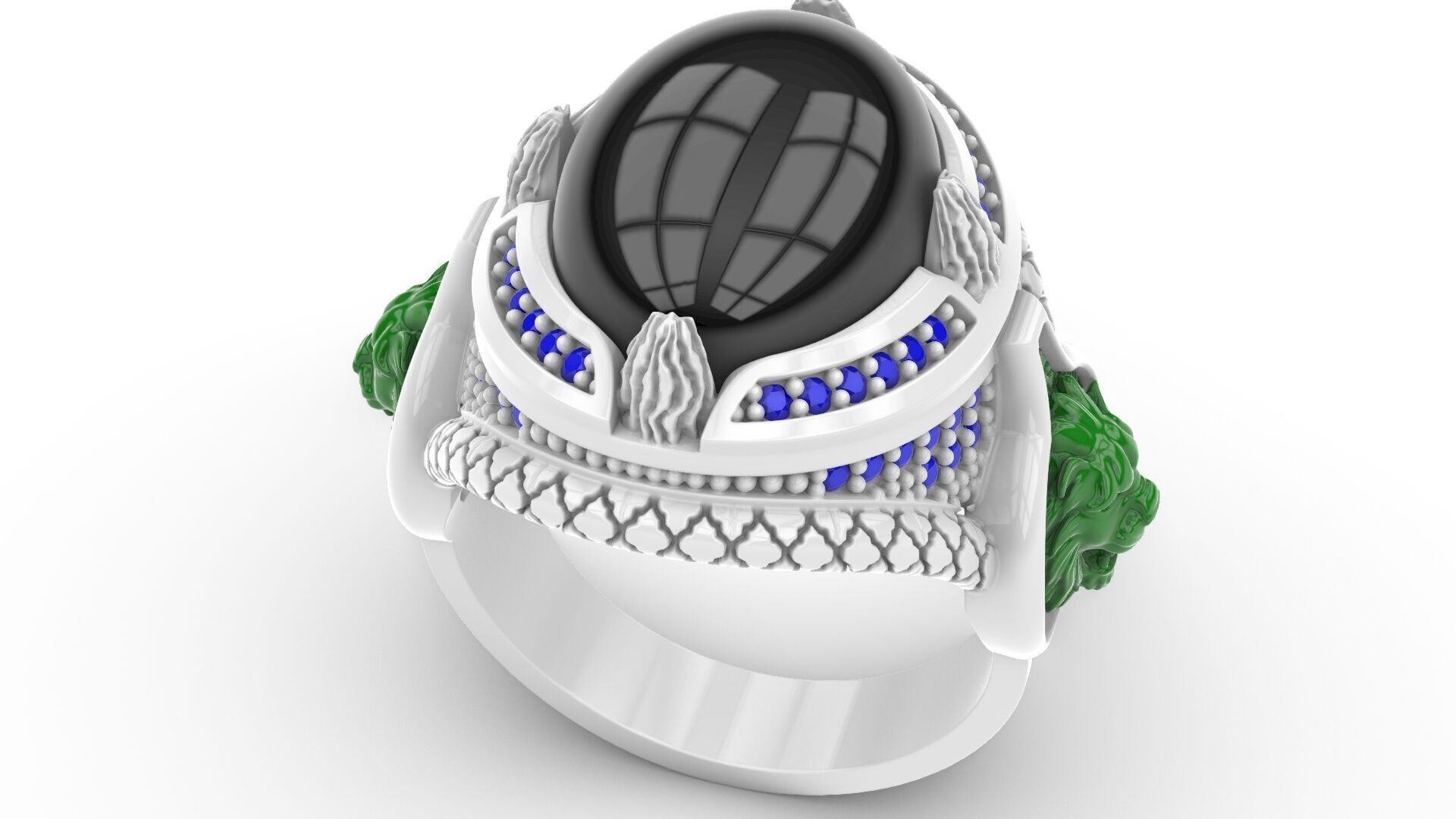 Man Diamond Ring Free 3D print model_11