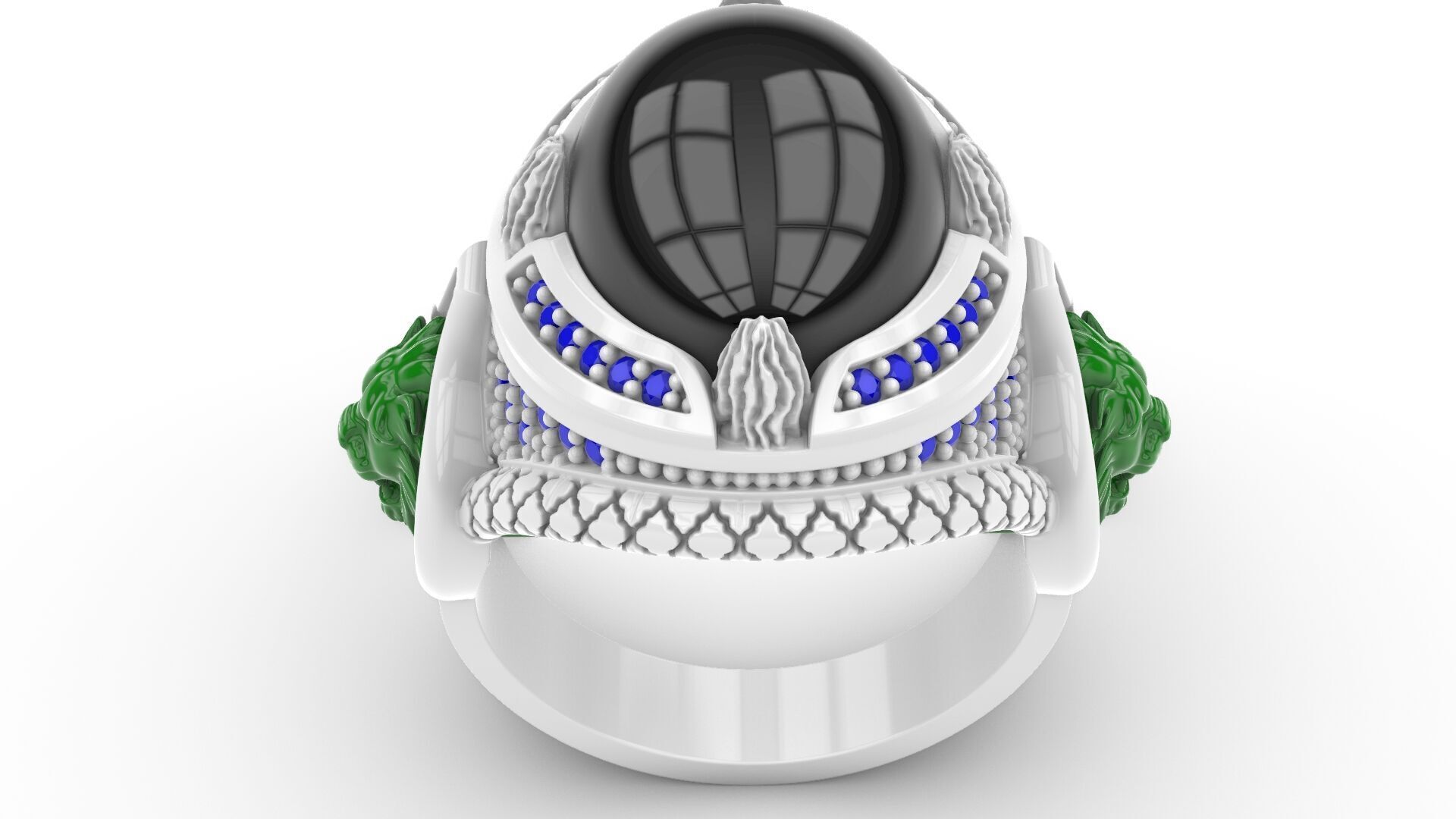 Man Diamond Ring Free 3D print model_10