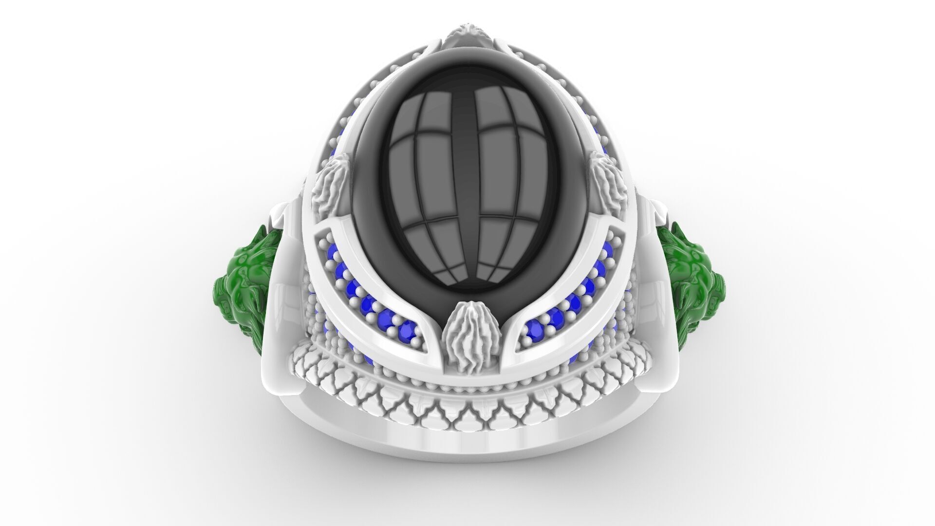 Man Diamond Ring Free 3D print model_28