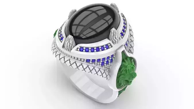 Man Diamond Ring  Free 3D print model