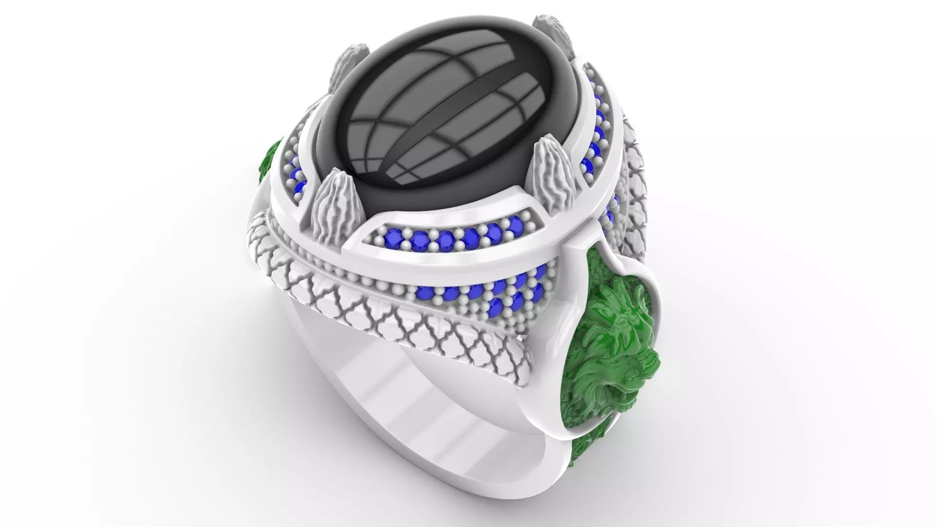 Man Diamond Ring Free 3D print model_0