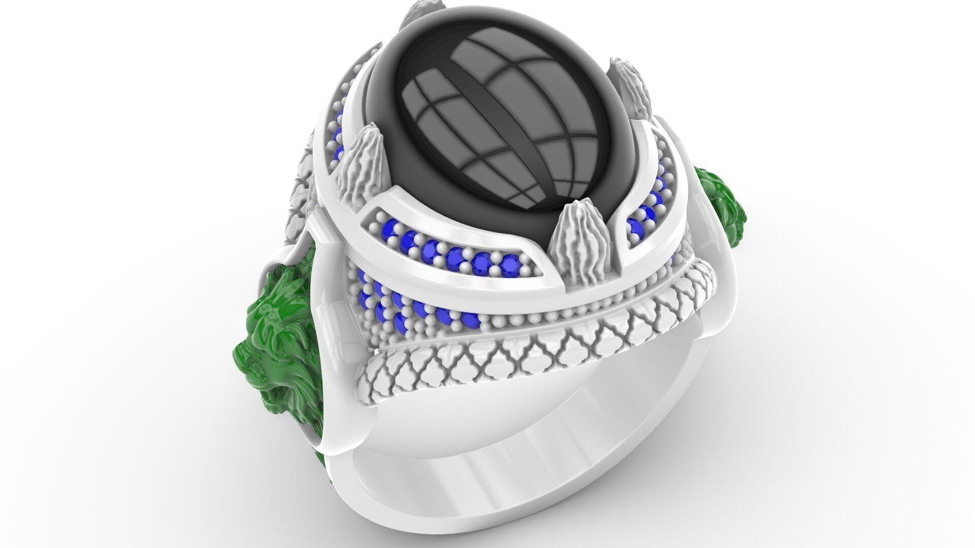 Man Diamond Ring Free 3D print model_9