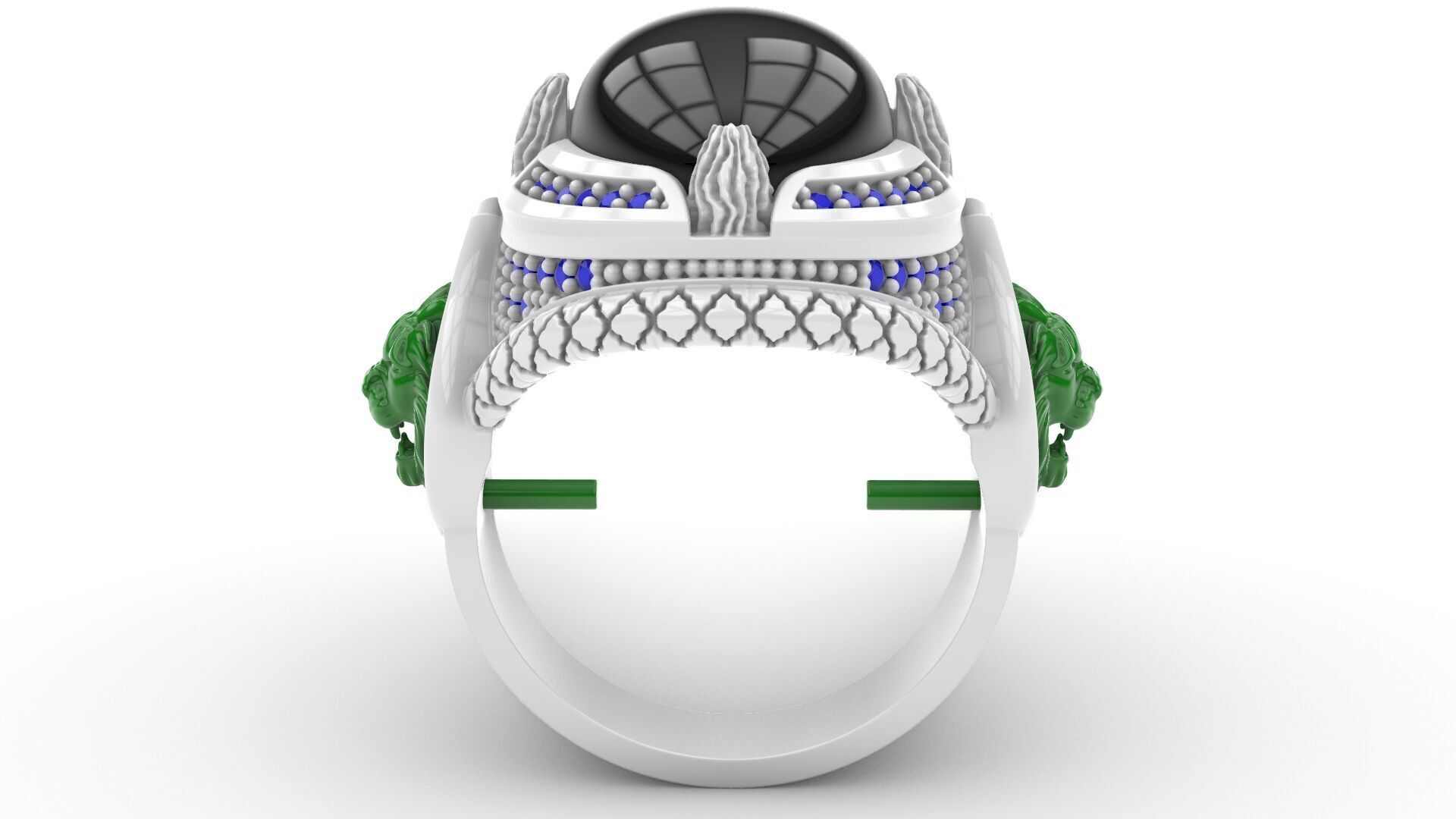 Man Diamond Ring Free 3D print model_22