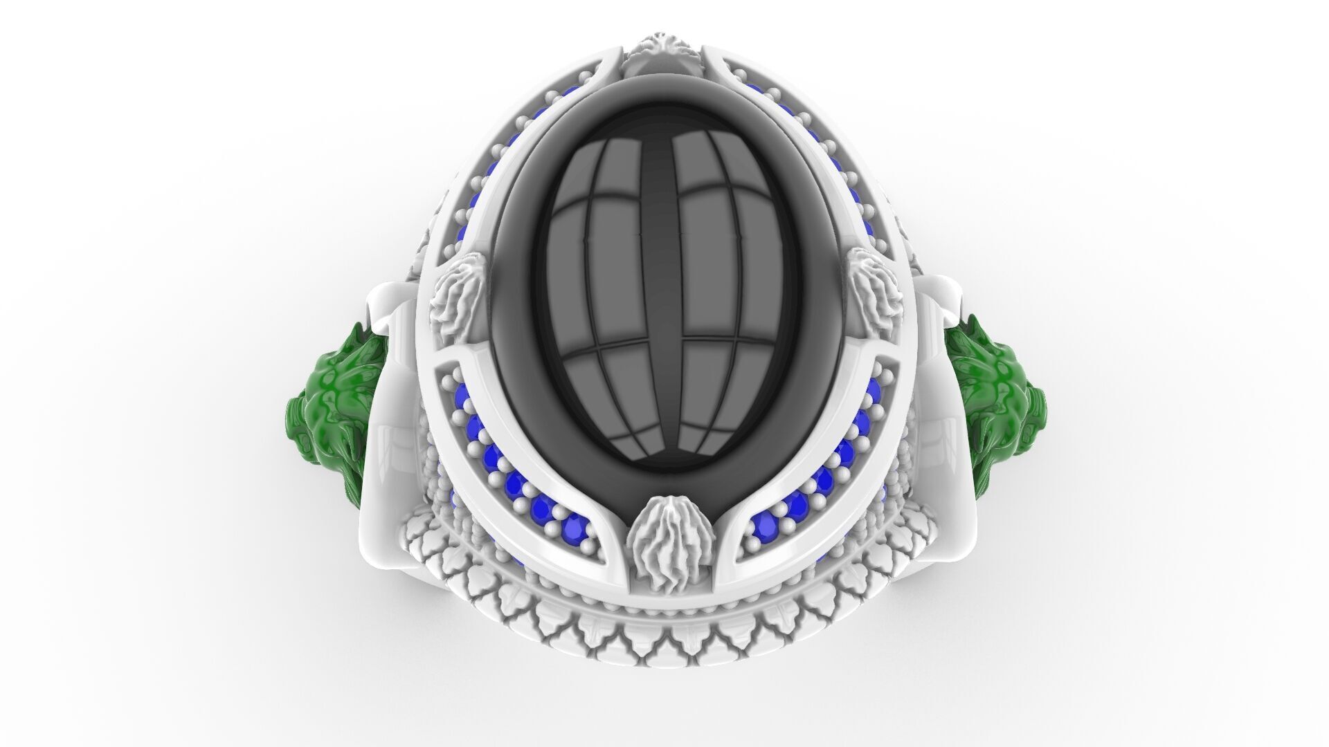 Man Diamond Ring Free 3D print model_29