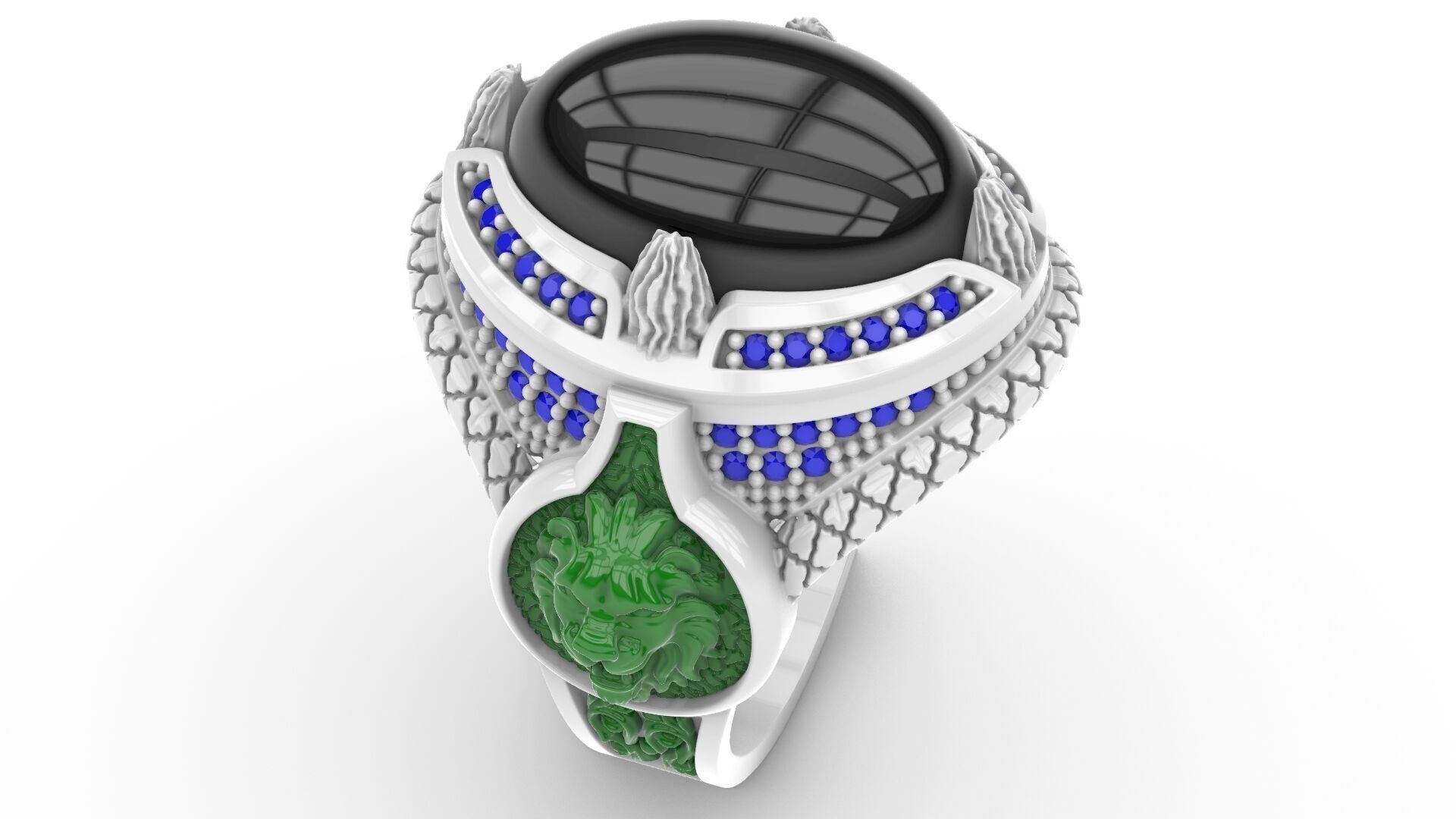 Man Diamond Ring Free 3D print model_6