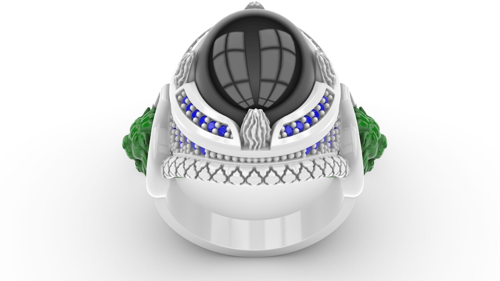 Man Diamond Ring Free 3D print model_26