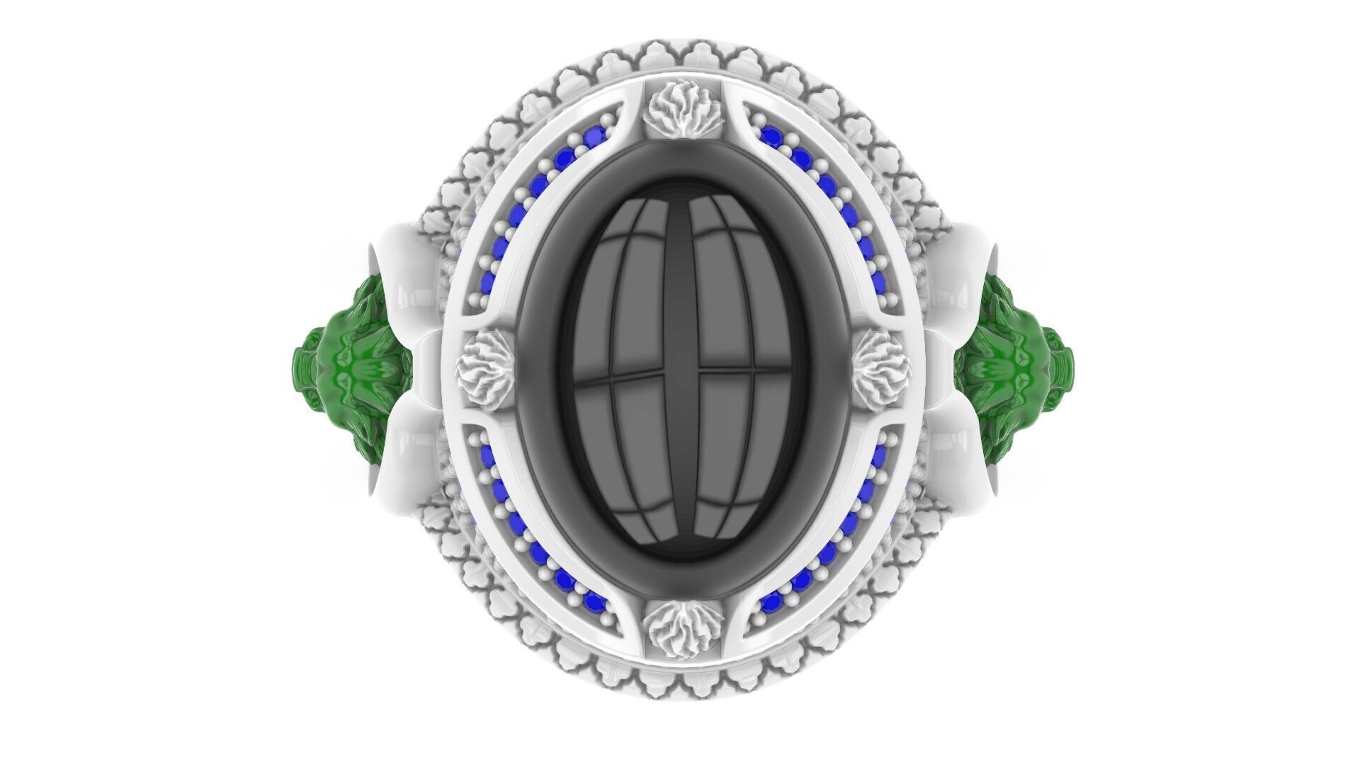 Man Diamond Ring Free 3D print model_30