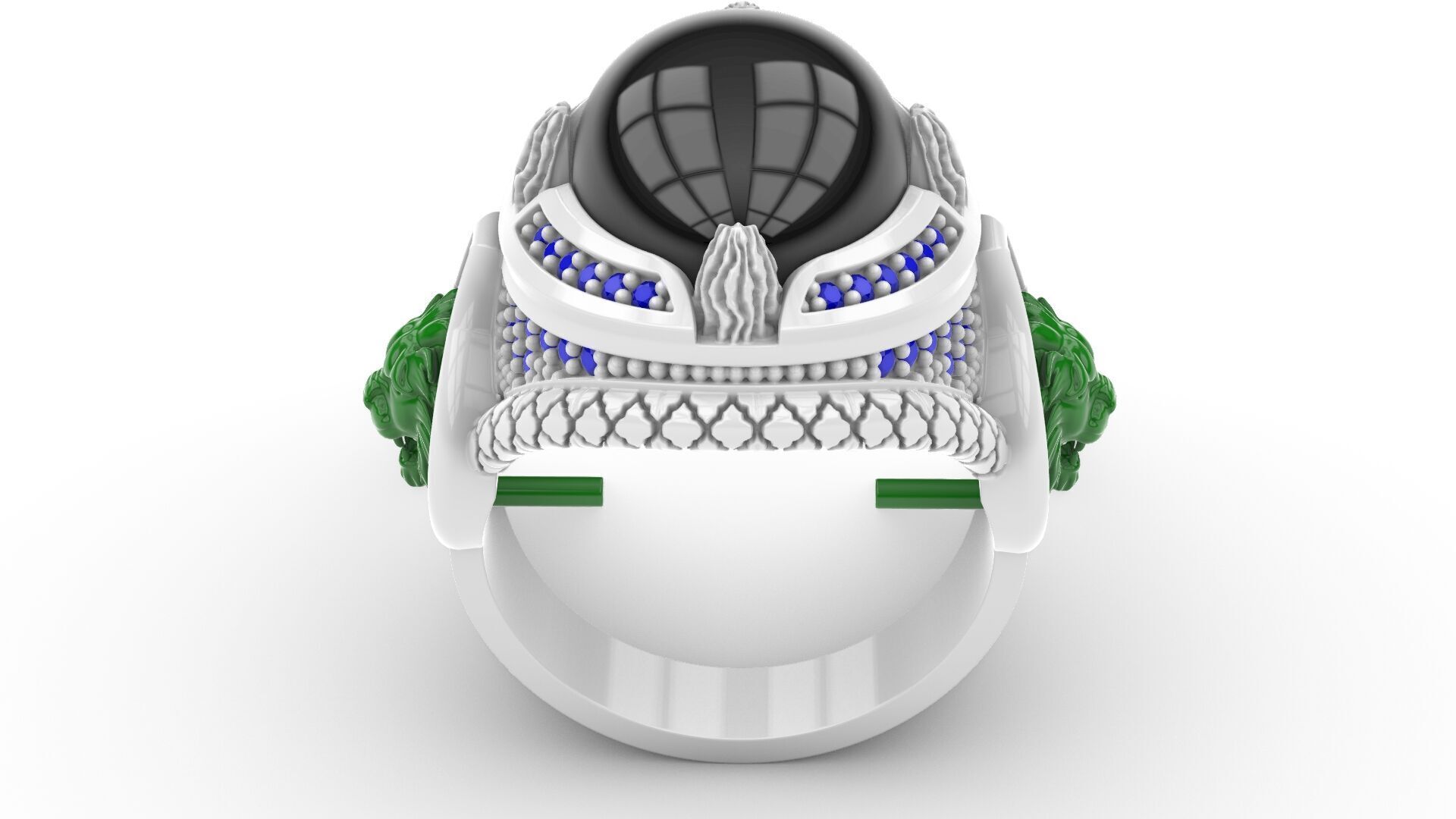 Man Diamond Ring Free 3D print model_24