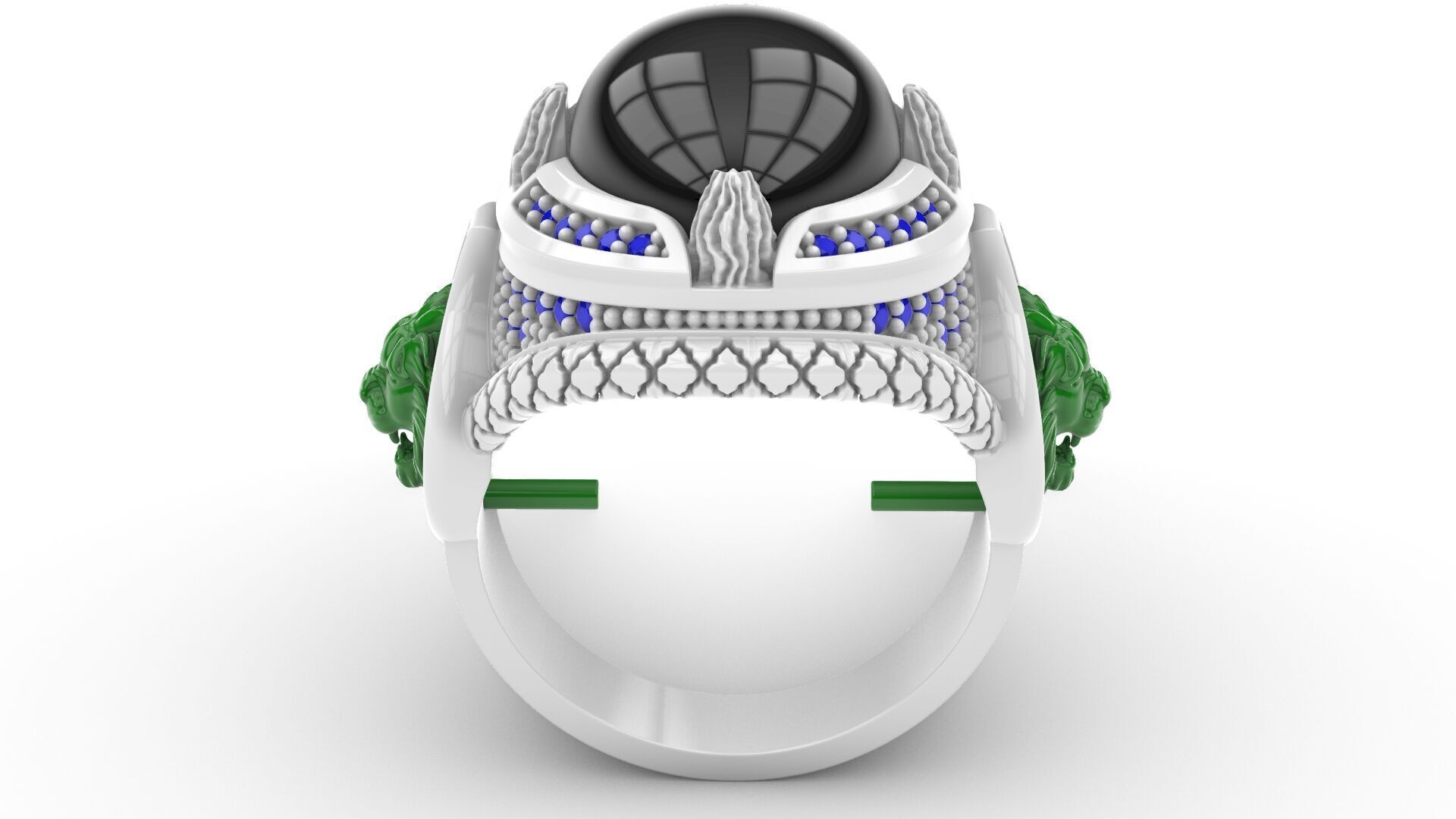 Man Diamond Ring Free 3D print model_23