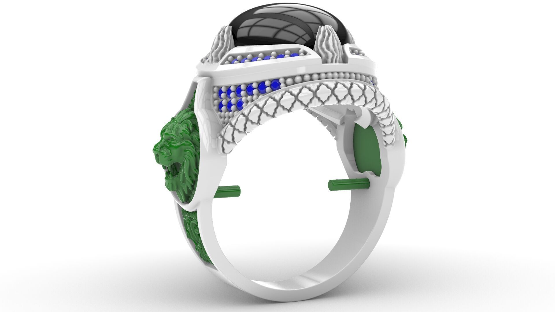 Man Diamond Ring Free 3D print model_20