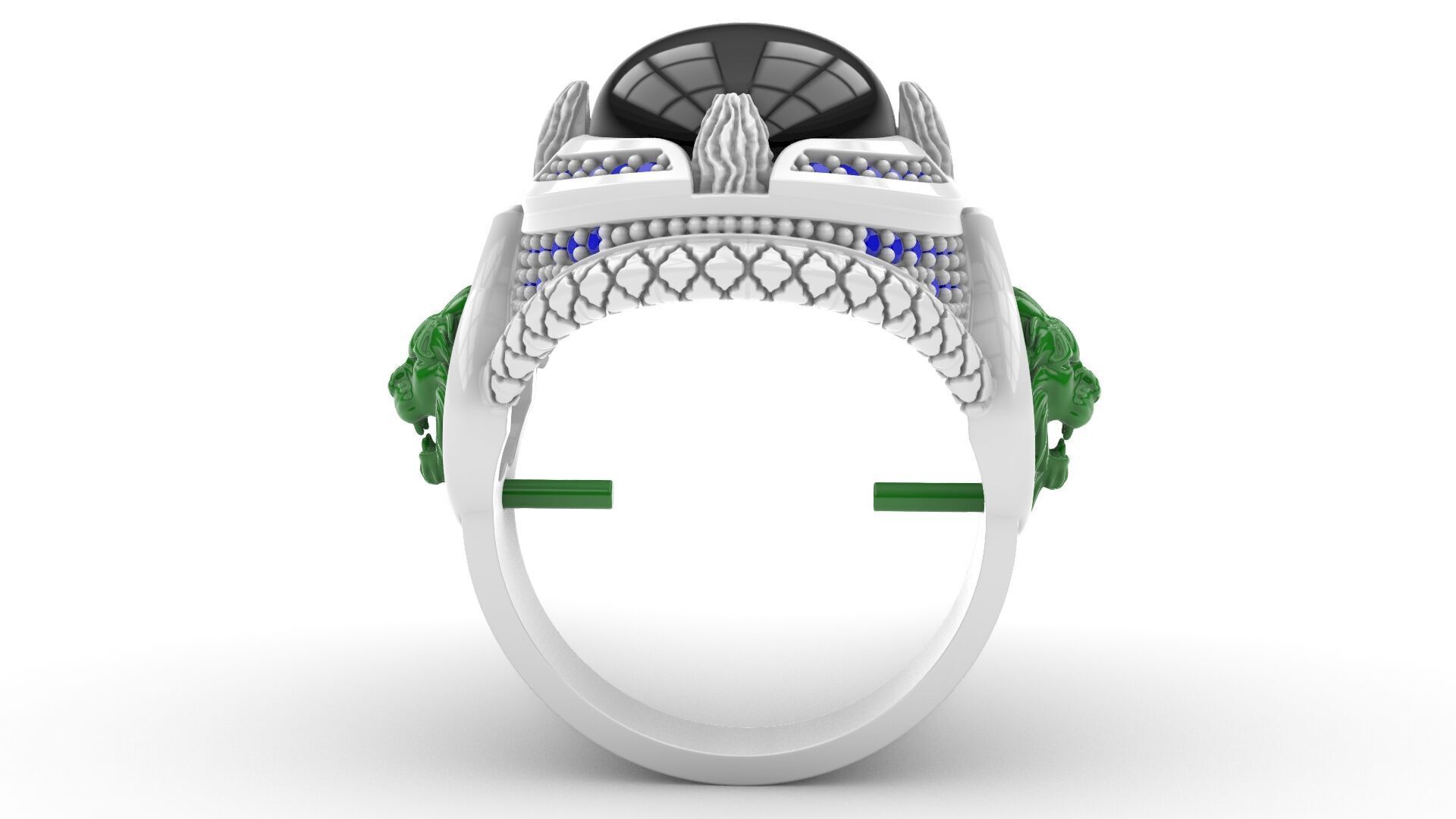 Man Diamond Ring Free 3D print model_21