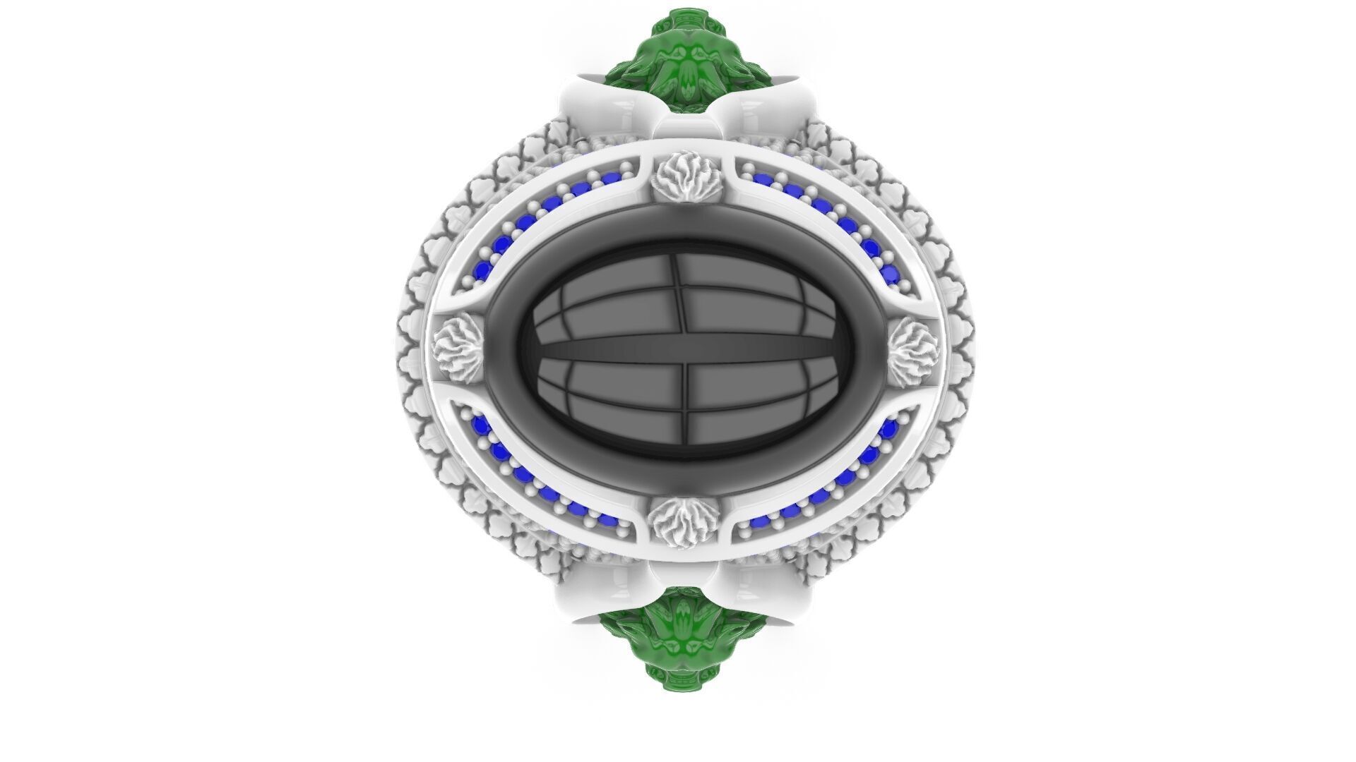 Man Diamond Ring Free 3D print model_31