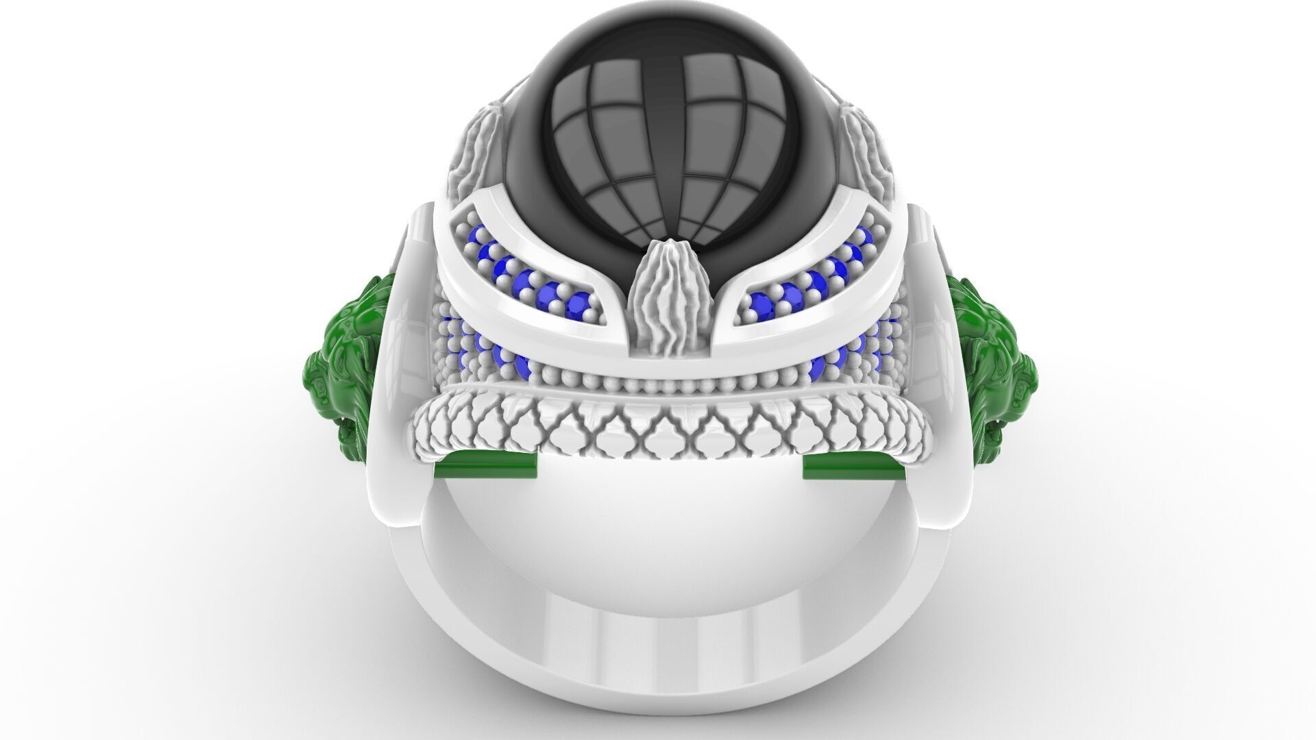 Man Diamond Ring Free 3D print model_25