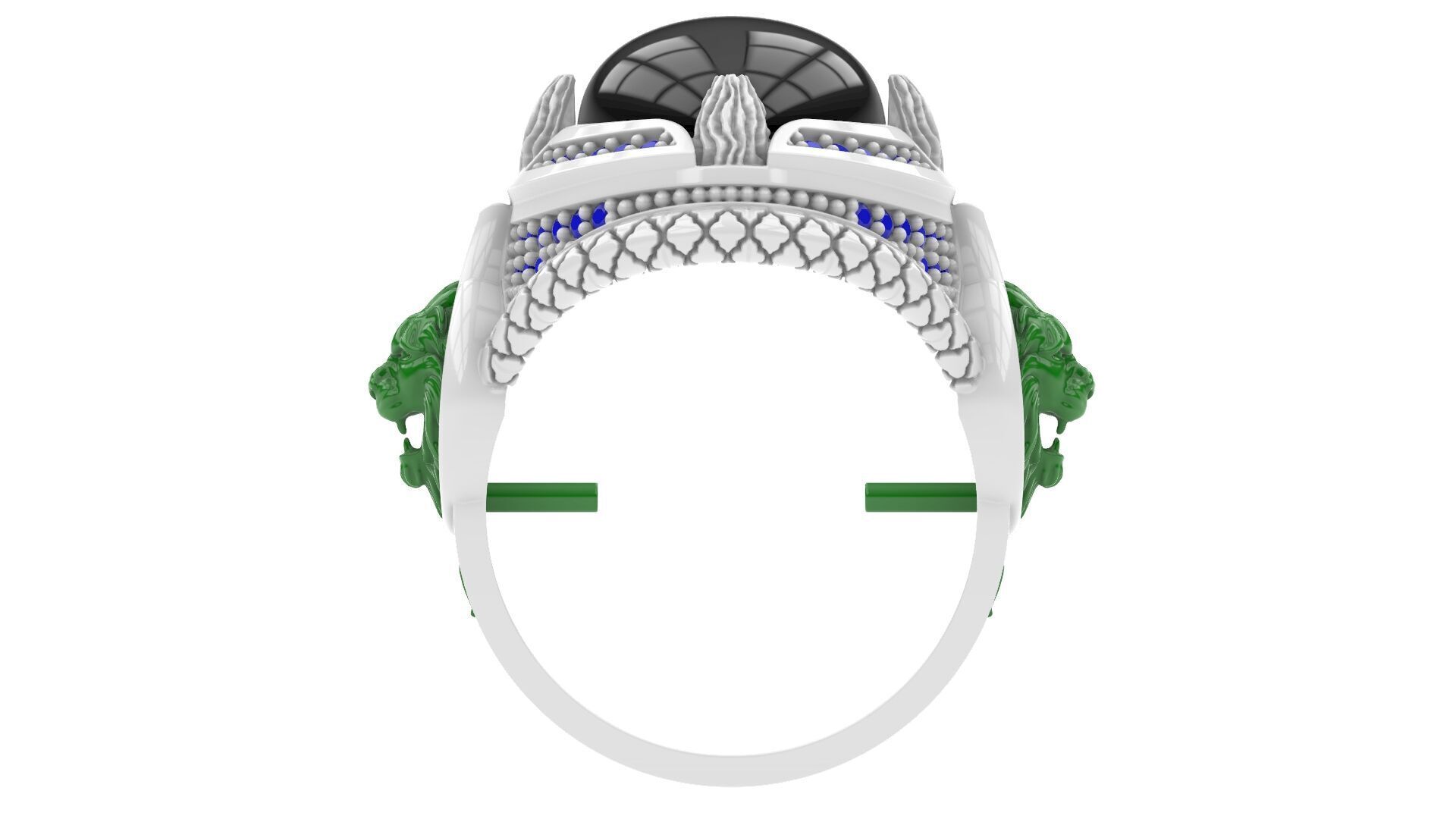 Man Diamond Ring Free 3D print model_32