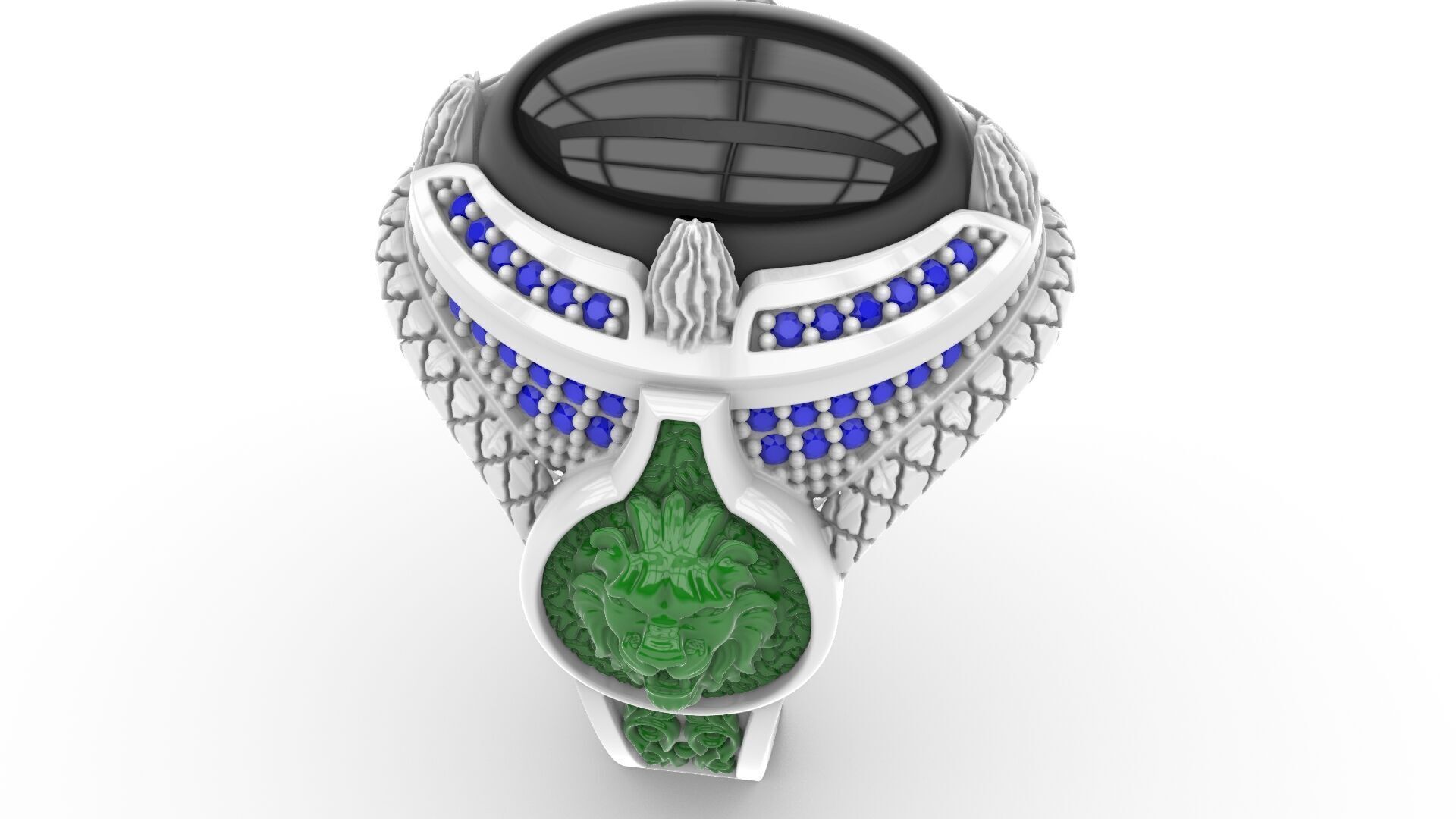 Man Diamond Ring Free 3D print model_5