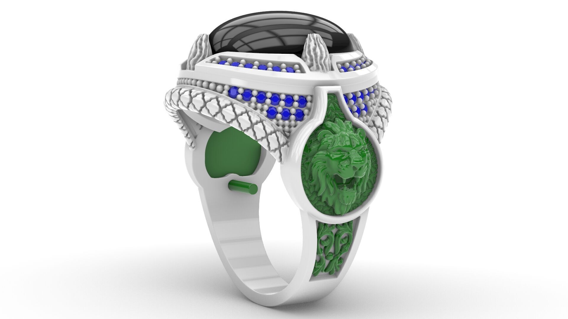Man Diamond Ring Free 3D print model_15