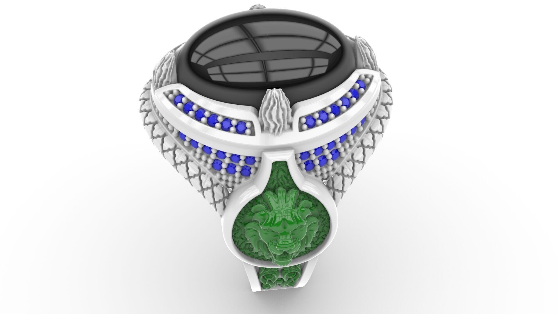 Man Diamond Ring Free 3D print model_4