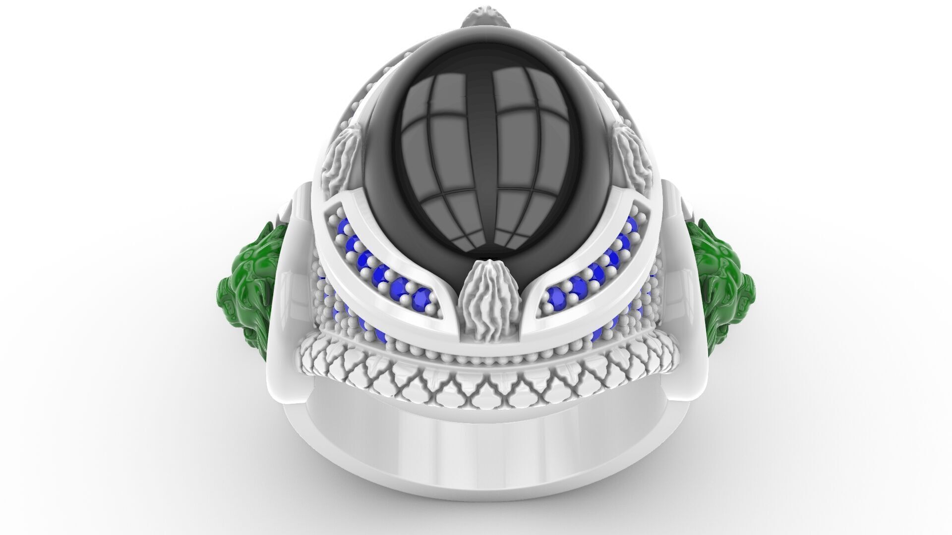 Man Diamond Ring Free 3D print model_27