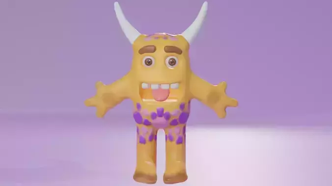 Cute Cartoon Monster Character Model 