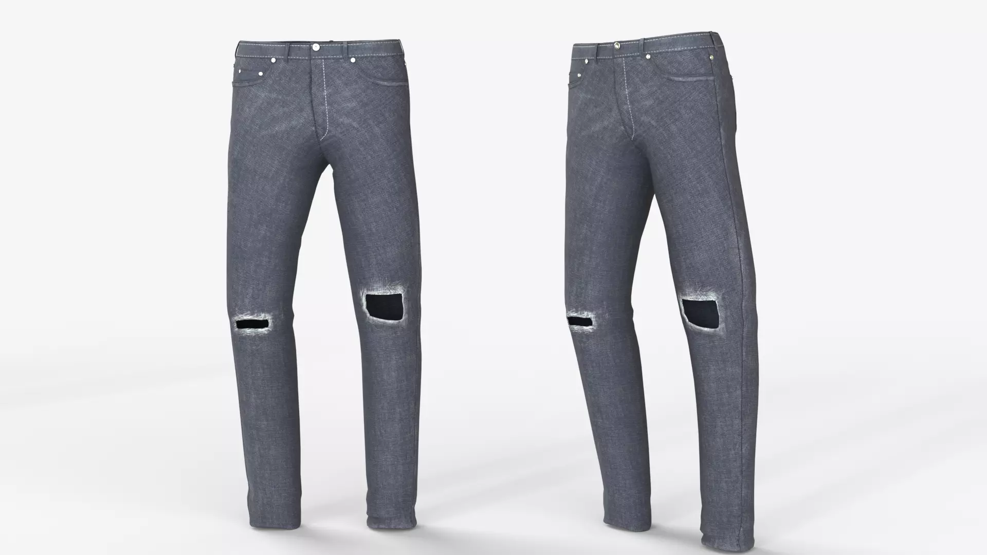 Casual Blue Jeans Pant 3D model