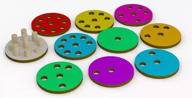 Juego Ensarta y nivela 3D print model