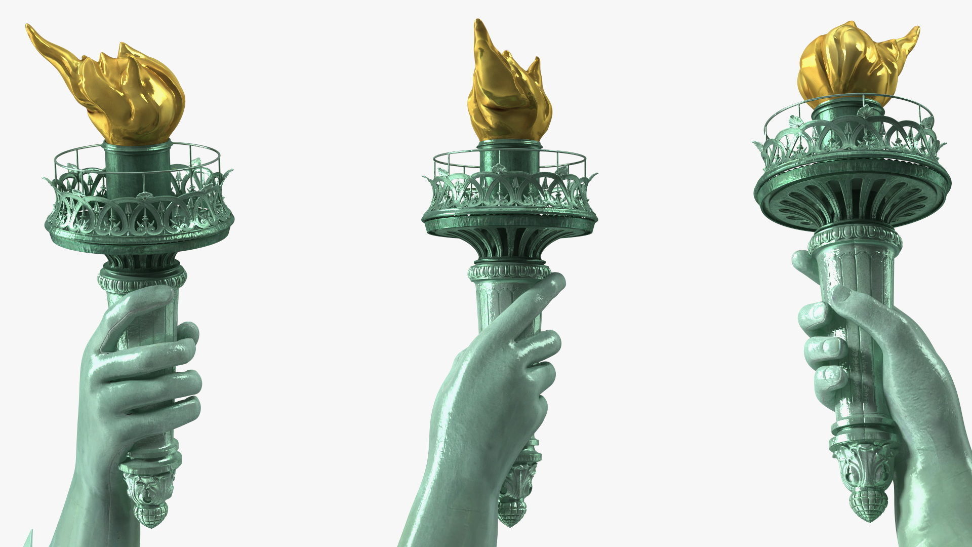 Statue of Liberty without Pedestal for 3D Print 3D print model_10