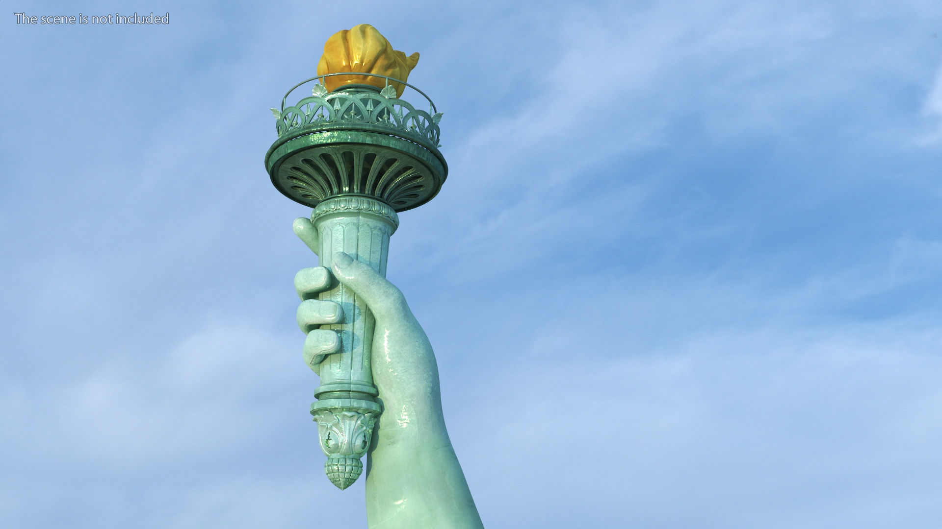 Statue of Liberty without Pedestal for 3D Print 3D print model_5