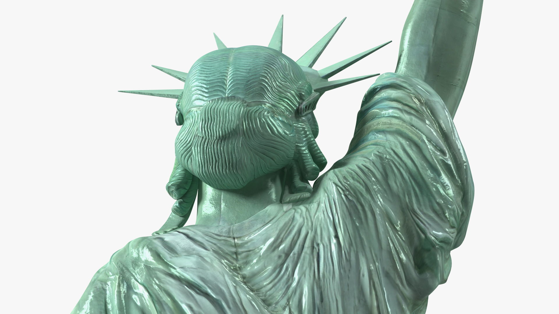 Statue of Liberty without Pedestal for 3D Print 3D print model_9