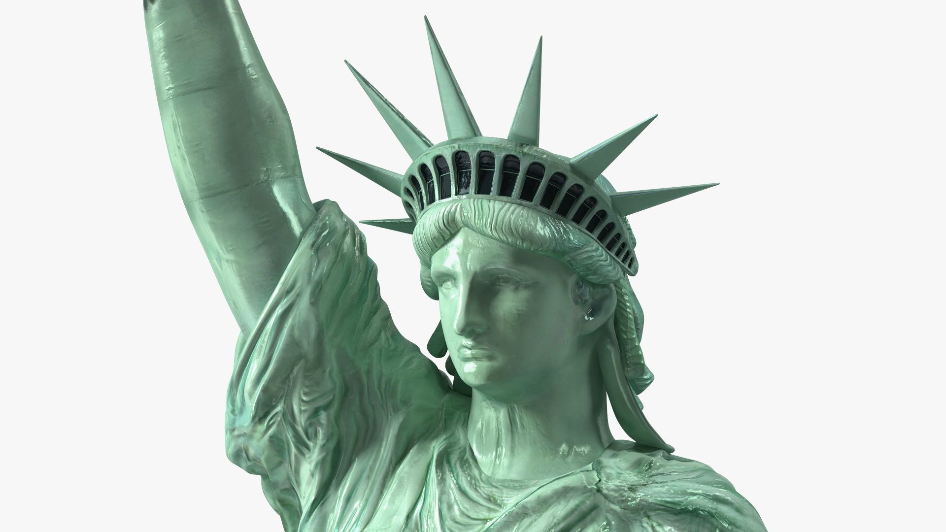 Statue of Liberty without Pedestal for 3D Print 3D print model_8