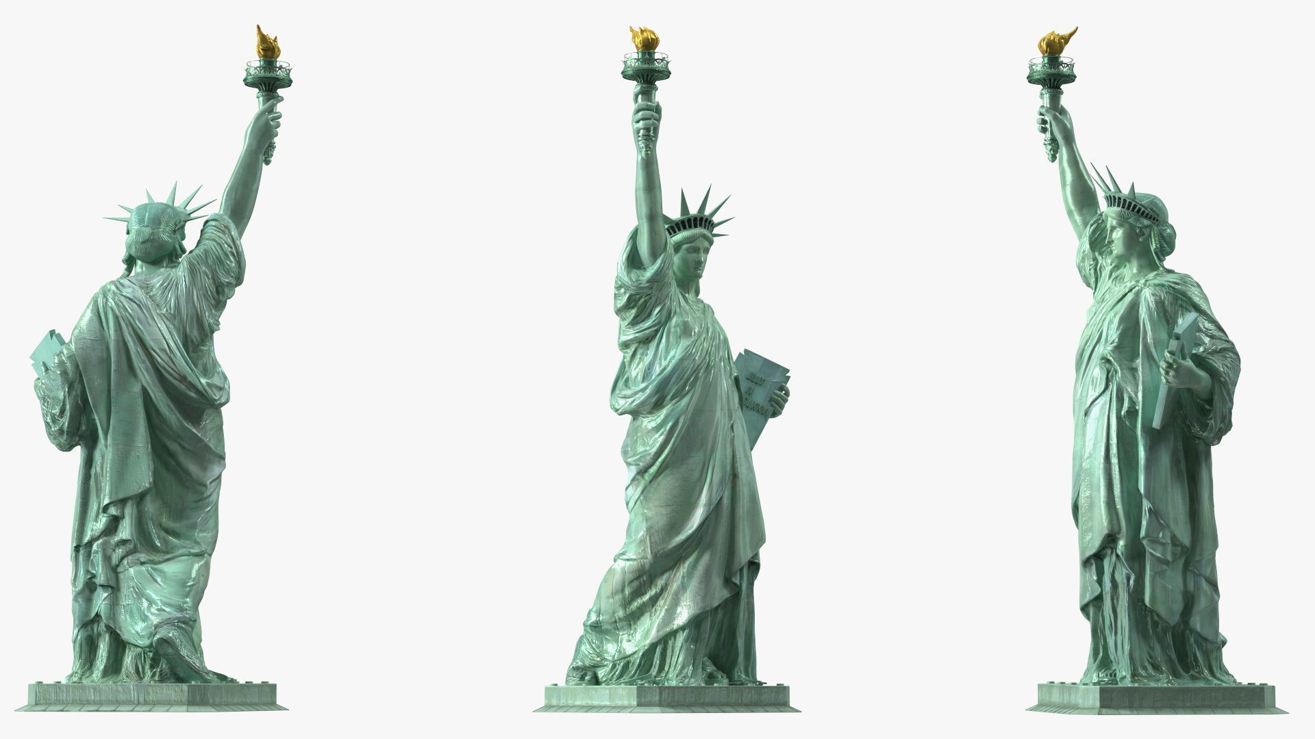 Statue of Liberty without Pedestal for 3D Print 3D print model_7