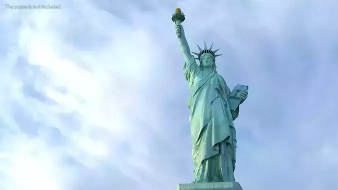 Statue of Liberty without Pedestal for 3D Print 3D print model