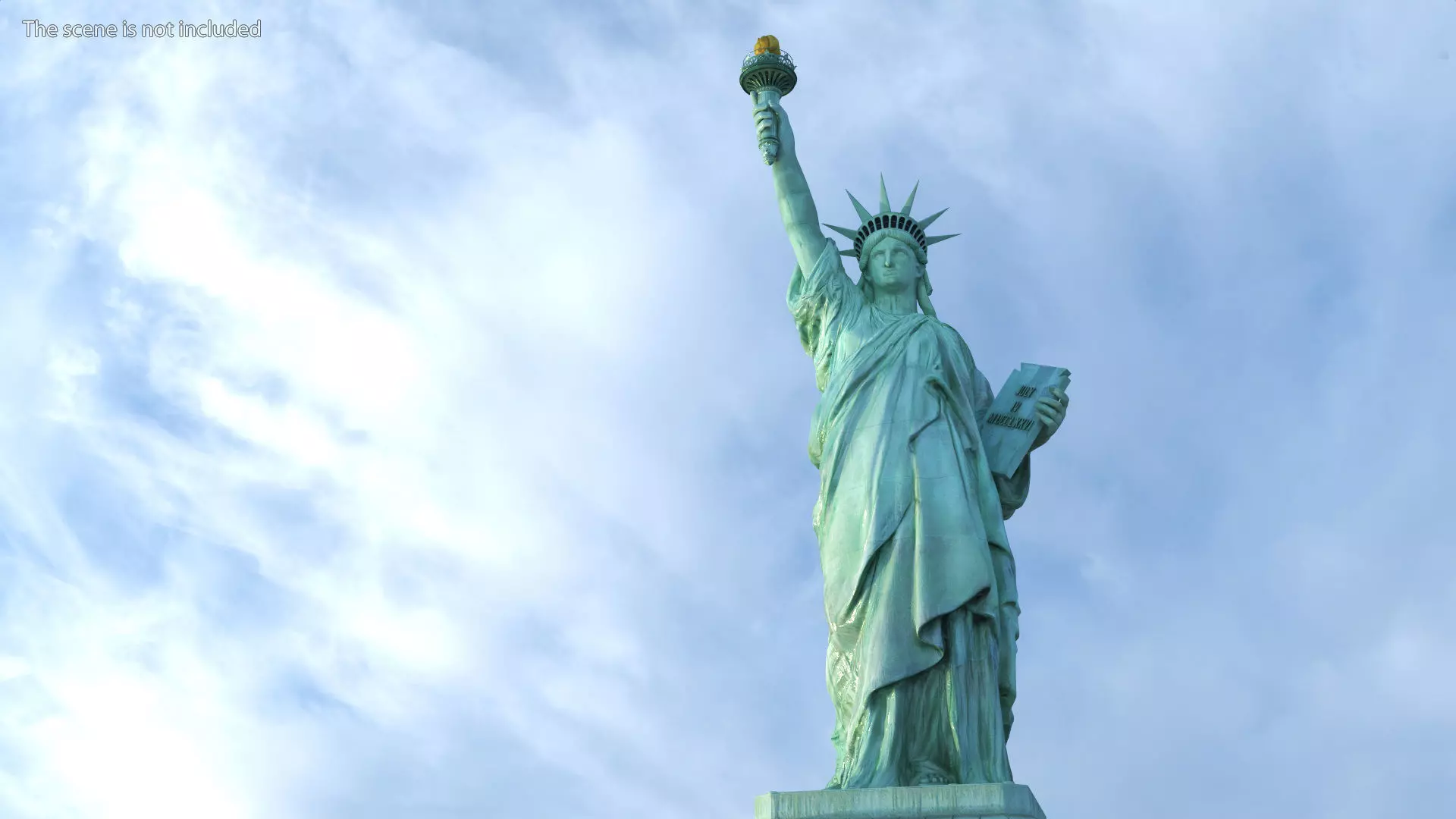 Statue of Liberty without Pedestal for 3D Print 3D print model_0