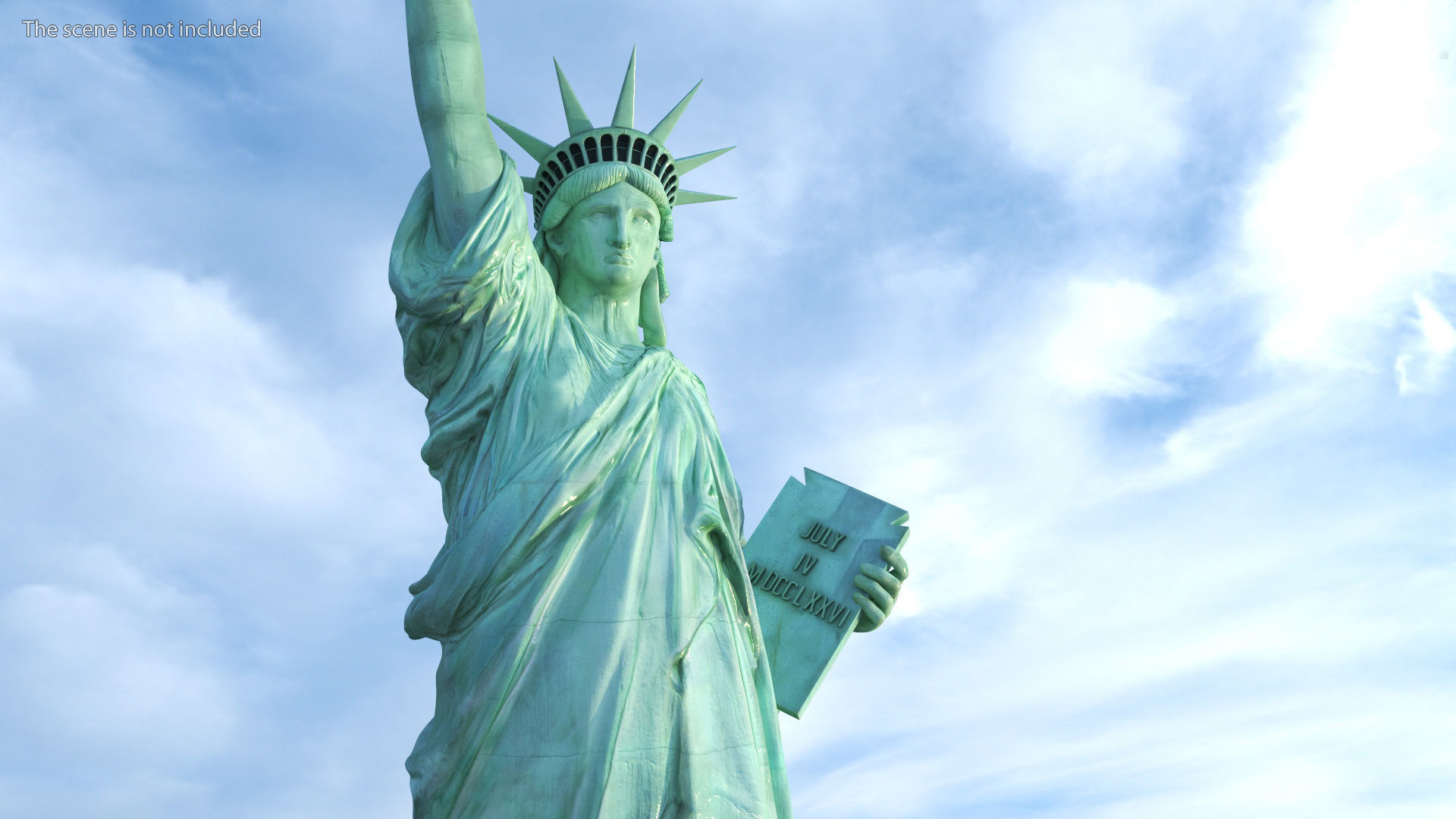 Statue of Liberty without Pedestal for 3D Print 3D print model_4