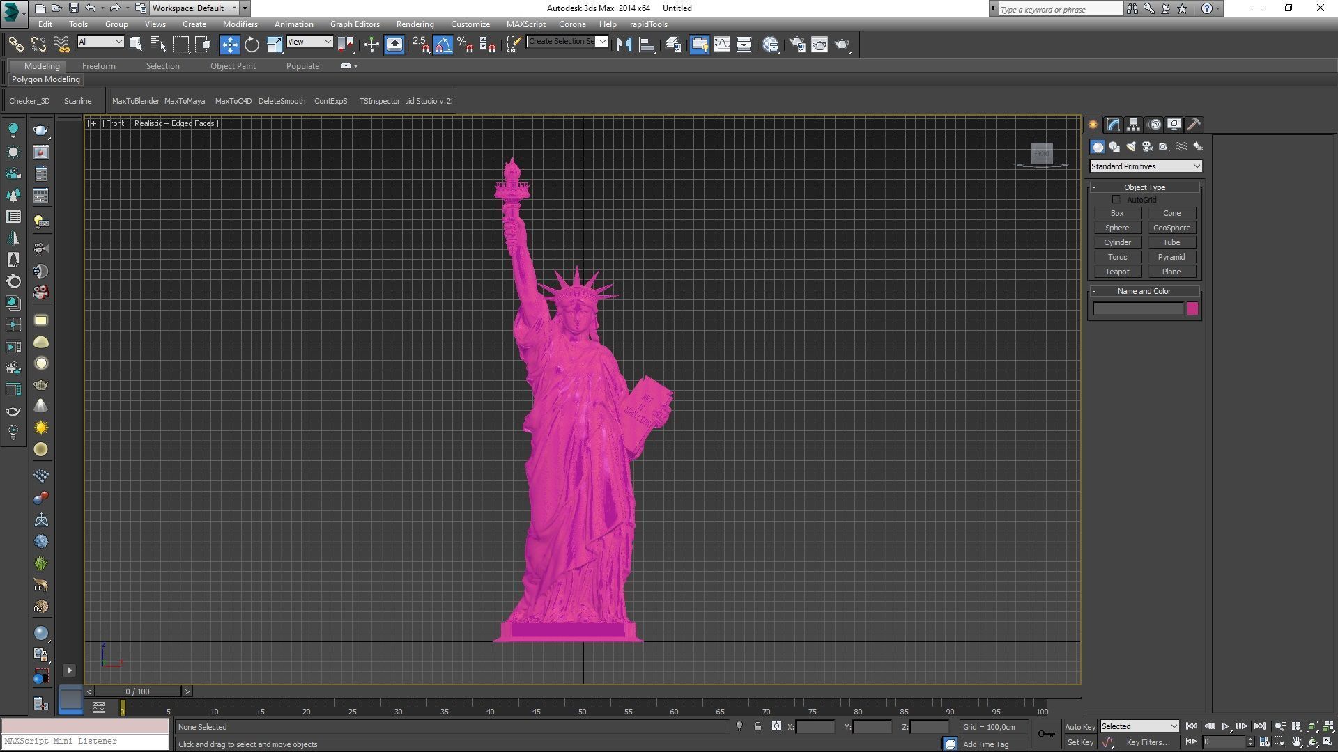 Statue of Liberty without Pedestal for 3D Print 3D print model_15