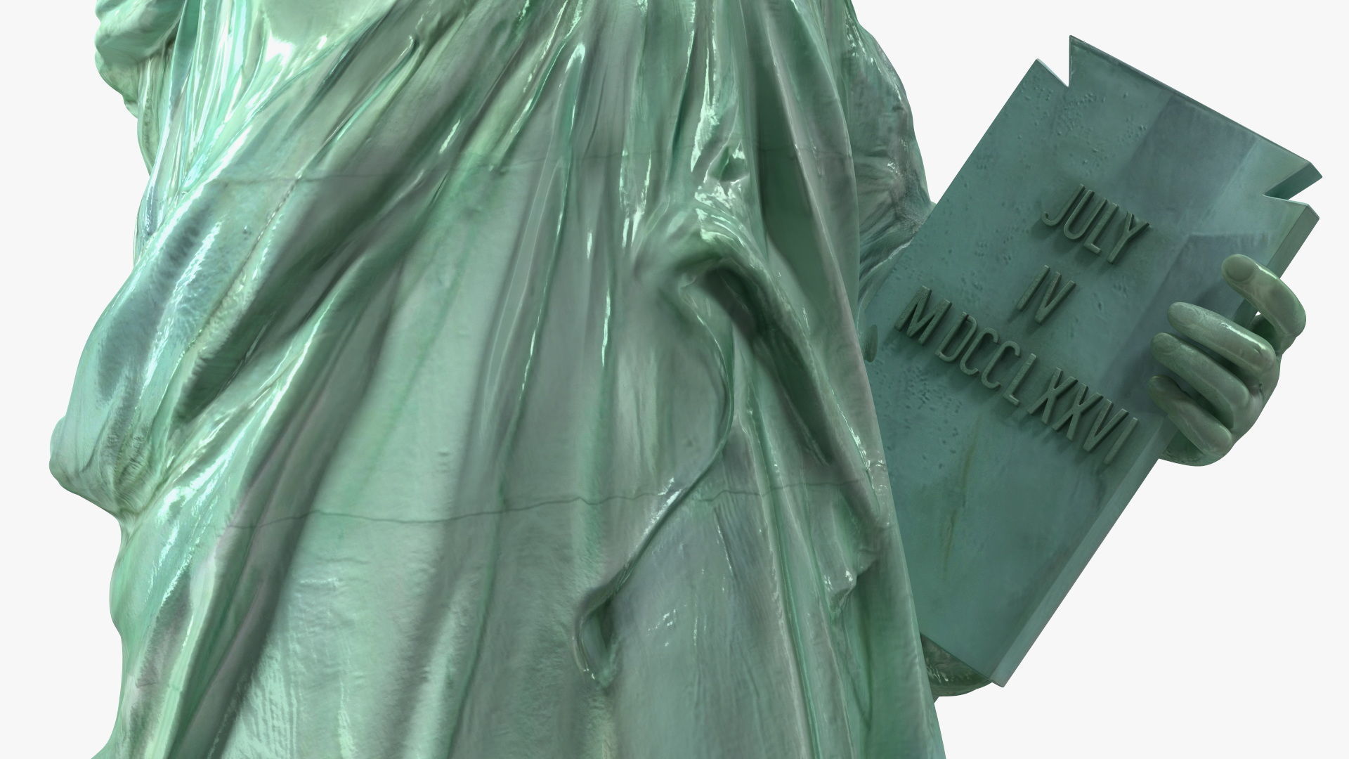 Statue of Liberty without Pedestal for 3D Print 3D print model_11