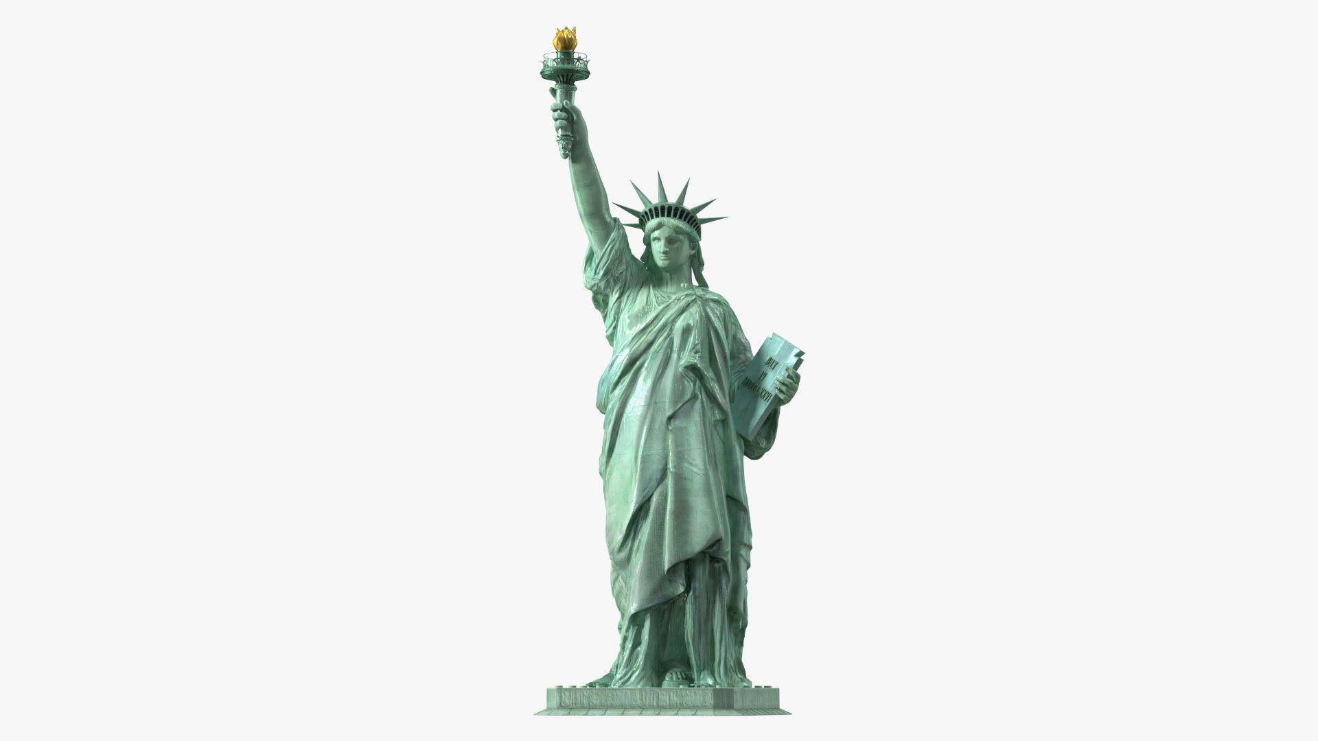 Statue of Liberty without Pedestal for 3D Print 3D print model_6