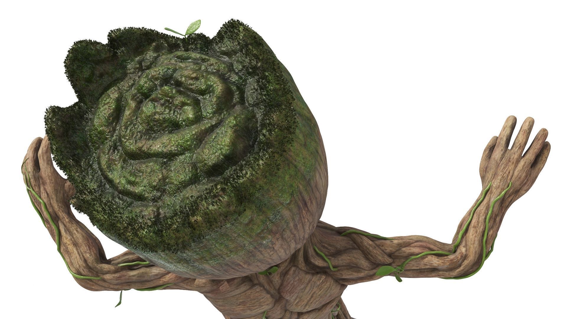 Little Groot Character Dancing Pose for 3D Print 3D print model_9